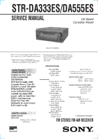 Sony STR-DA555ES - Service Manual 